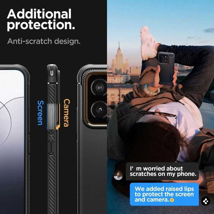 Чехол Spigen Rugged Armor для Xiaomi 14 Matte Black