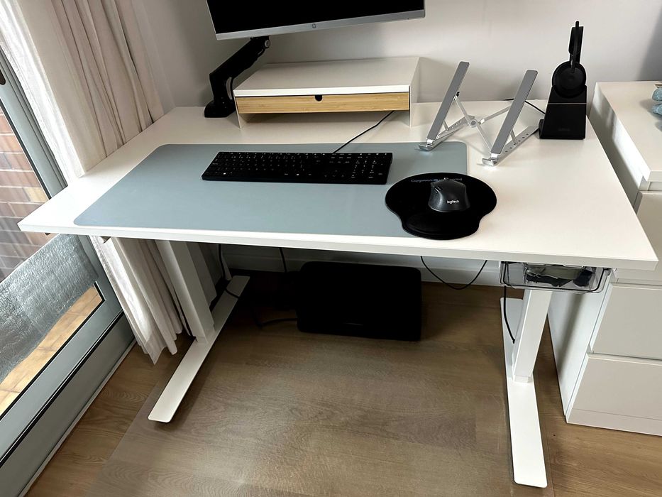 Secretária Ikea  sentado/em pé, branco, tampo de 120x70 cm