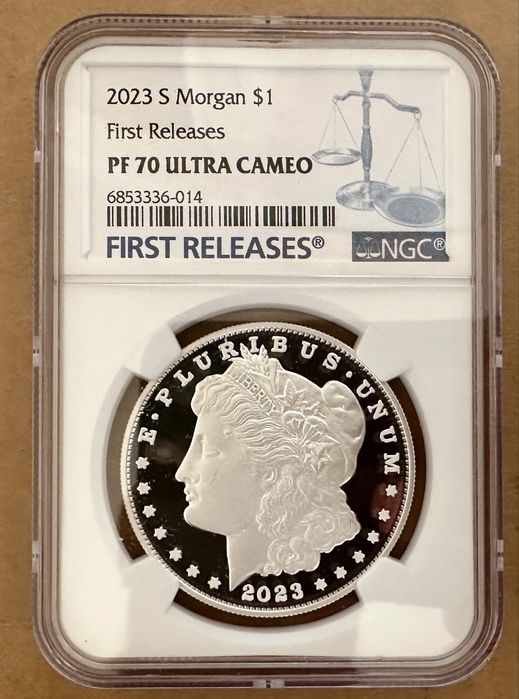 Монета Доллар Моргана 2023 год NGC PF70 Ultra Cameo