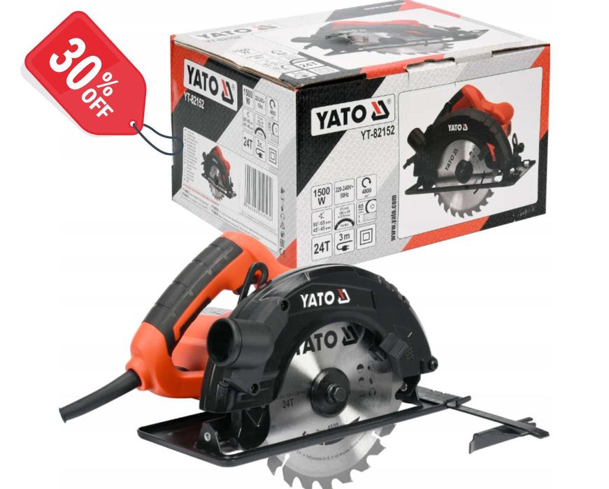 PILARKA Piła Tarczowa Elektryczna Do Drewna 185mm 1500W (WYPRZEDAŻ)