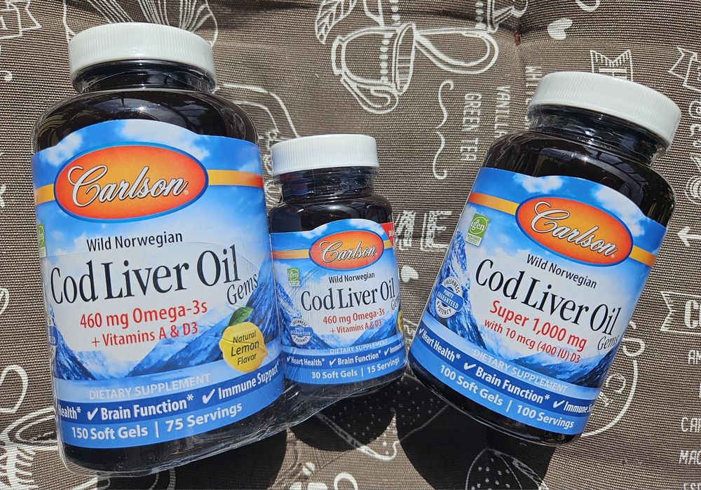 Carlson Wild Norwegian олія масло печени трески Cod Liver Oil