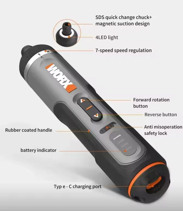 Worx  wkrętak elektryczny