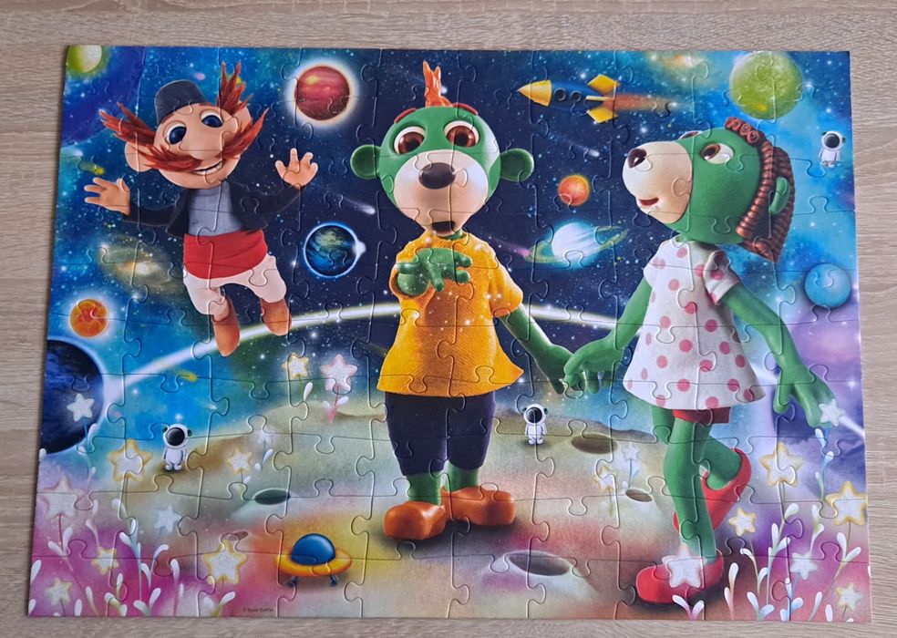 Puzzle z brokatem, Rodzina Treflików, Trefliki na dobranoc,Trefl 100el