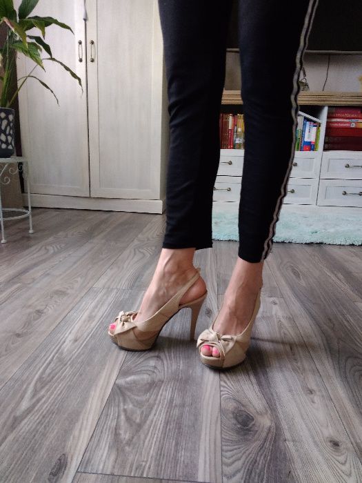 sandały sandałki szpilki na platformie, wysoki obcas!