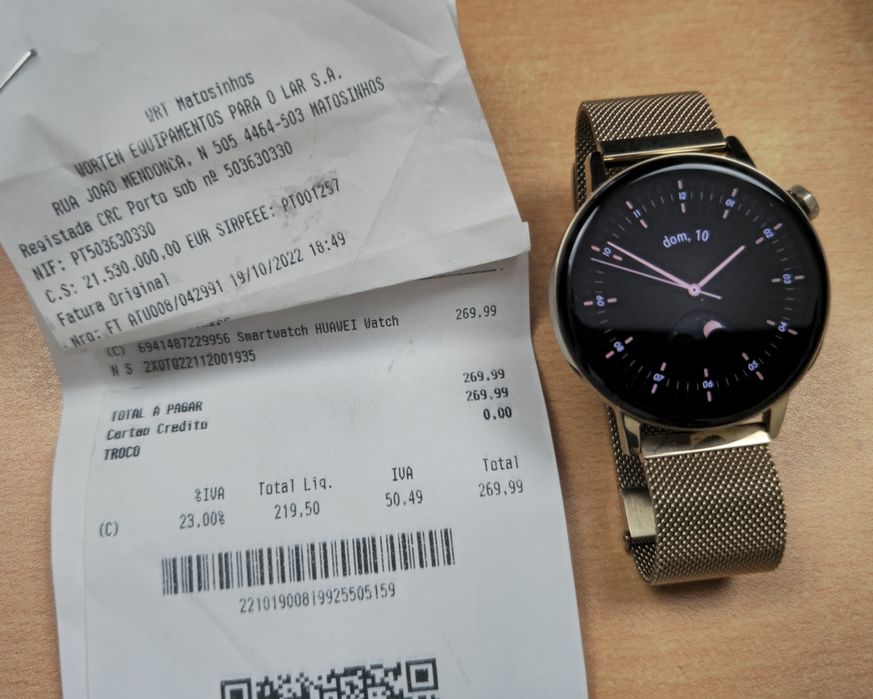 HUAWEI Watch GT3 Elegant 42mm - bracelete NUNCA USADA