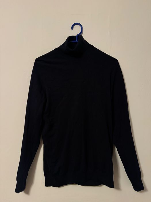Sweter męski z golfem rozmiar S granatowy