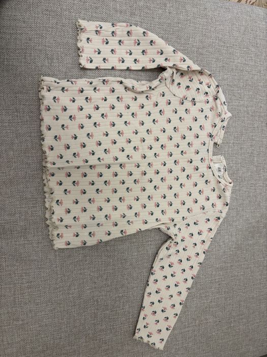 Bluzka z dlugim rekawem w kwiatki 86 h&m
