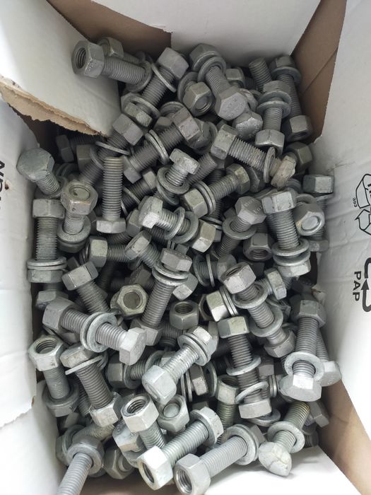 Śruby kompletne Ocynkowane, M16x60, M16x50,M12x 60.