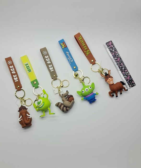 Брелоки Ice age, Mike, TOY story, shrek