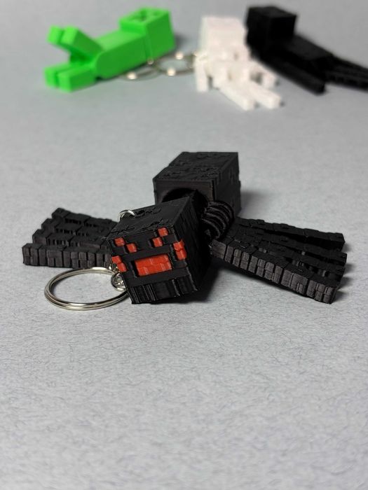 Брелок Майнкрафт (Minecraft)— Крипер, Скелет, Ендермен та Павук