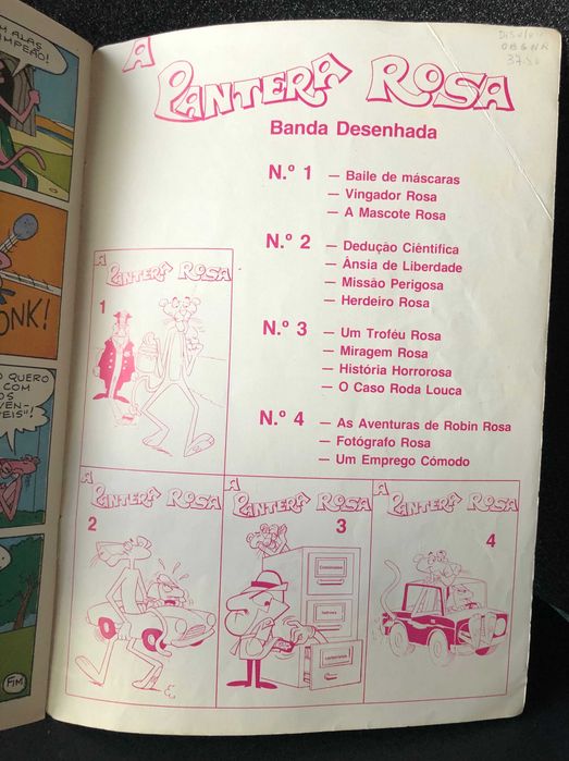 A Pantera Rosa Nº1 - 1983 - Banda Desenhada - Disvenda