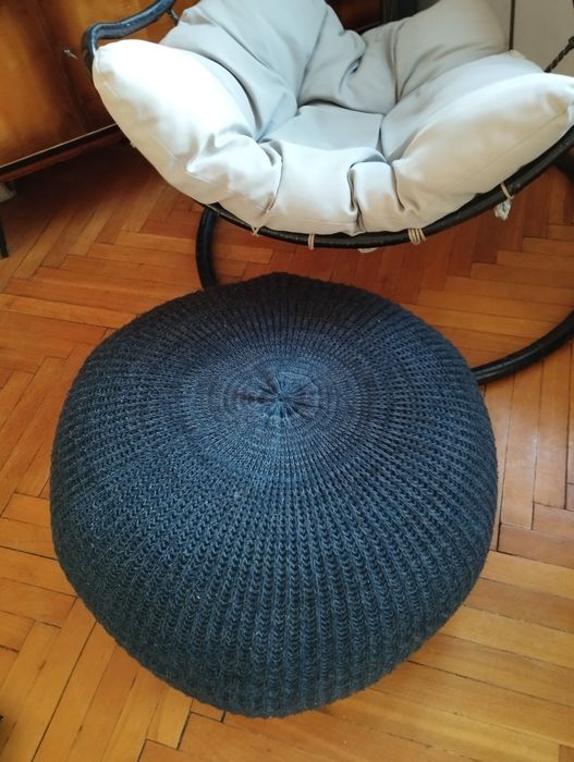 Duża pufa, podnóżek Ikea