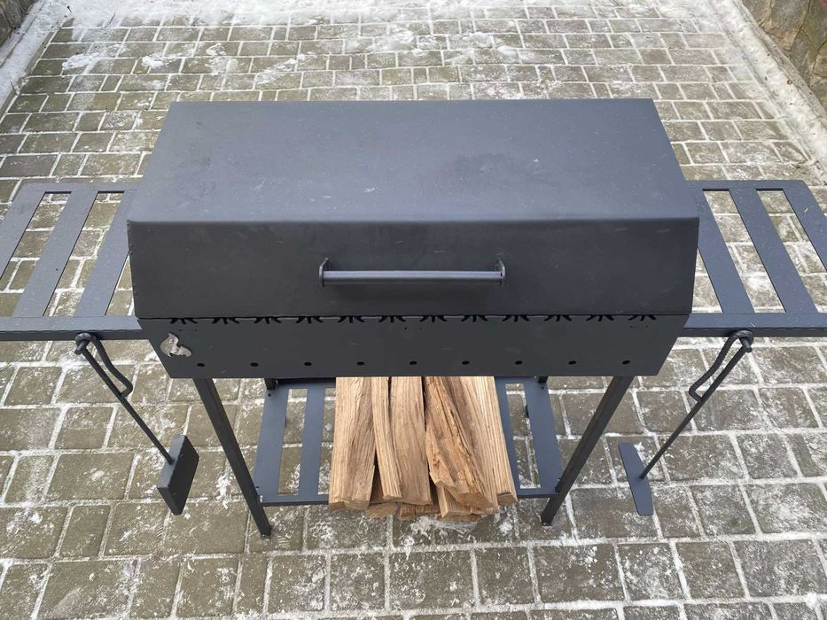 Міцний мангал 4мм метал 12шампурів Барбекю Гриль Акція-35%+Подарунок!