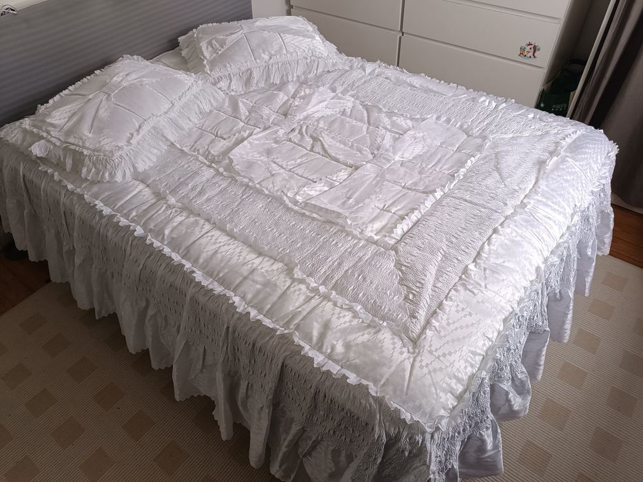 Conjunto de decoração cama de casal (como novo)