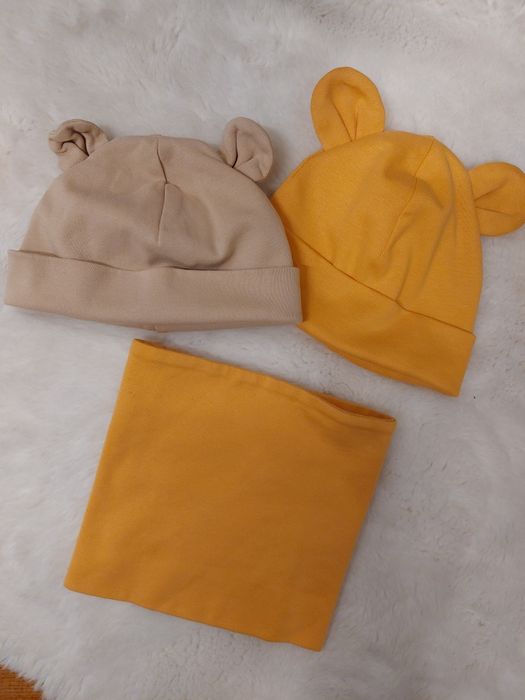 Czapka 38-42 czapeczka dla noworodka czapka dla dziecka 38 komplet