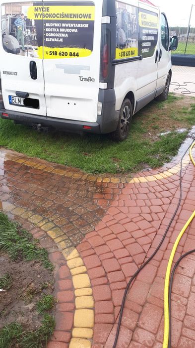 Mycie Wysokociśnieniowe obory kostki brukowej elewacji