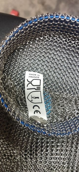 Luva de malha de aço inox para proteção  manual de talhante