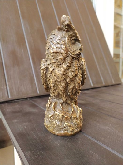 Сова . статуэтка . Бронза бронзовая 17 см