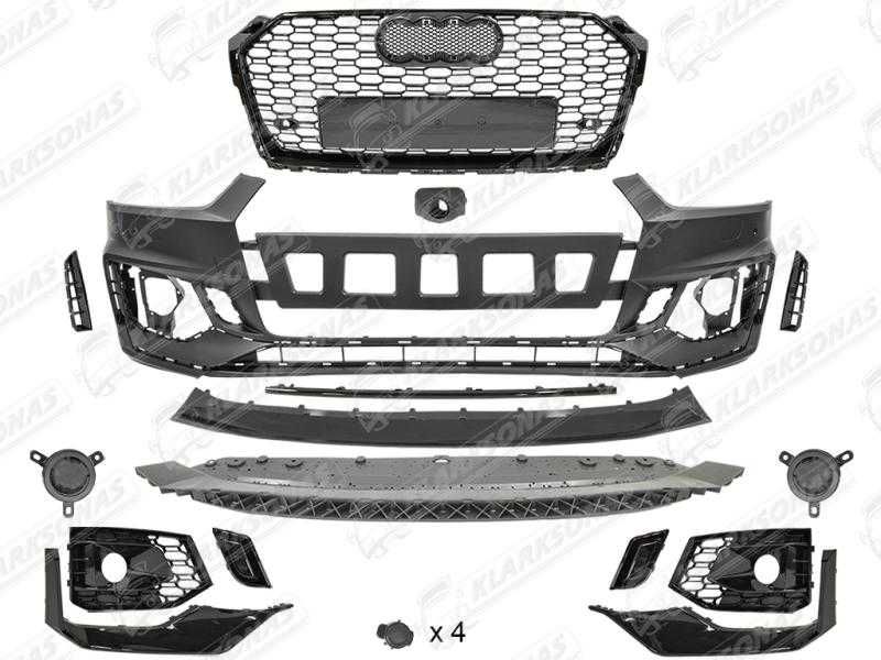 Бампер передній AUDI A5 (B8), 06.2016 - 12.2019 RS комплект