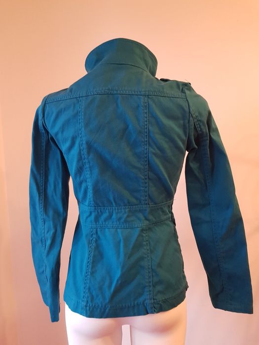 Płaszcz kurtka H&M Divided 34/ xs turkus niebieski