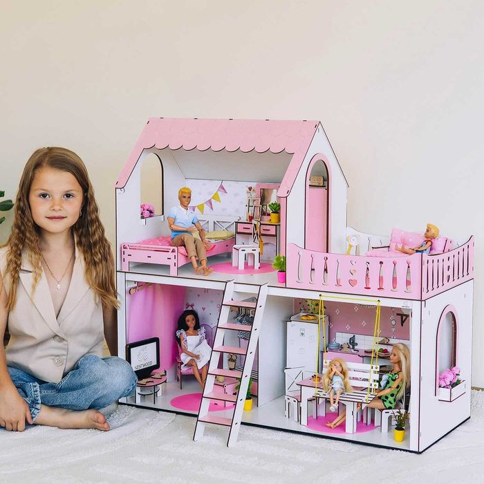 Ляльковий будиночок Барбі Лол подарунок меблі Вітальня кукольный дом