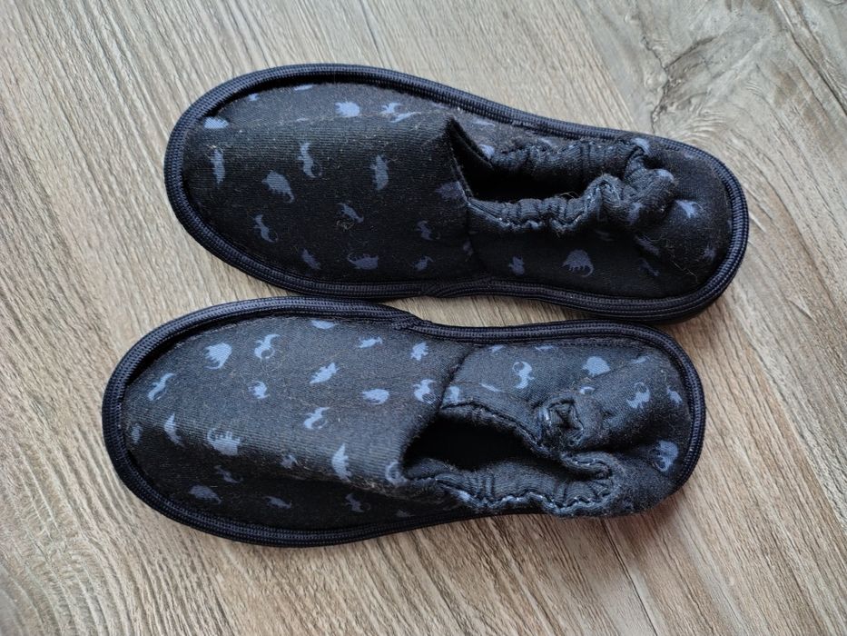 Kapcie rozmiar 26/27 chłopięce jak nowe dinozaury