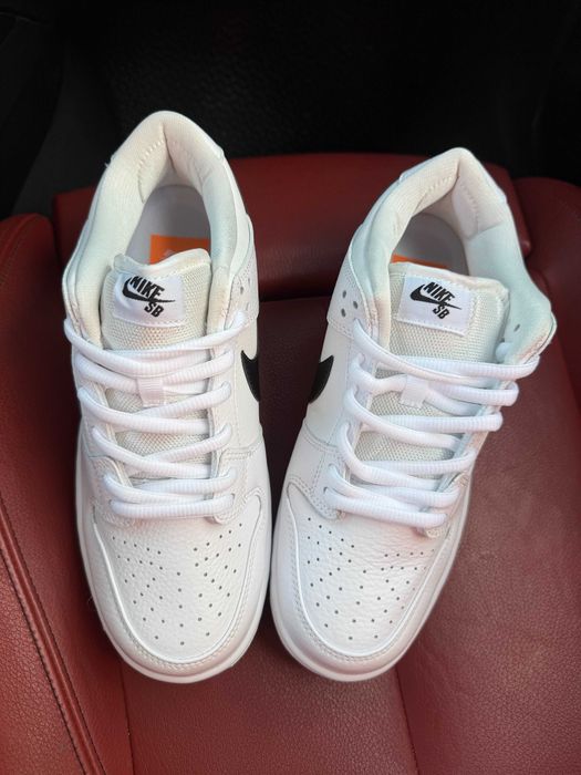 (БЕЗ ПЕРЕДОПЛАТИ) Nike SB Dunk Low White Gum найк данк білі шкіряні