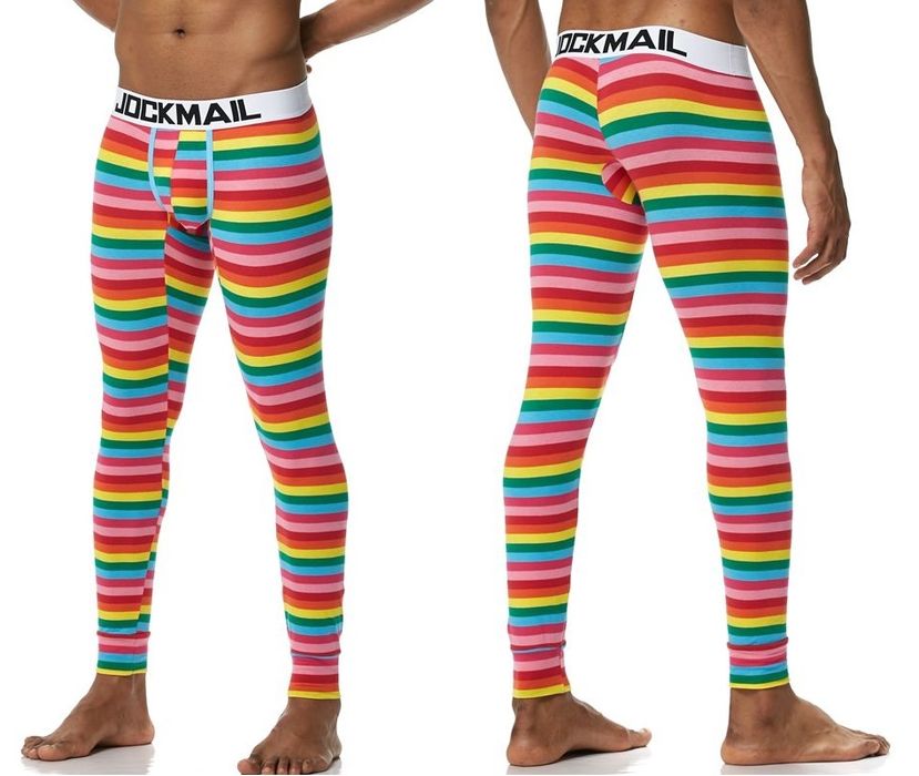 Męskie bawełniane kalesony JOCKMAIL w paski - XL