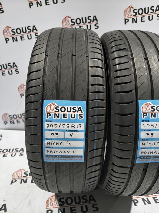 2 pneus semi novos 205-55R17 Michelin - Oferta dos portes