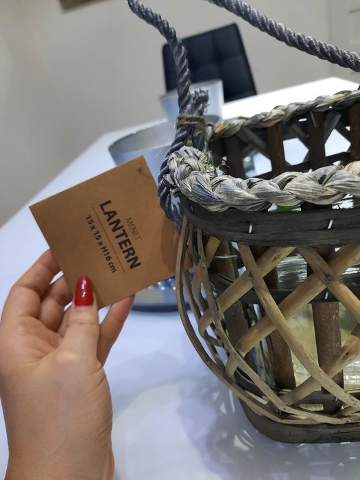 Wiklinowa latarenka lampion sznurek wisząca