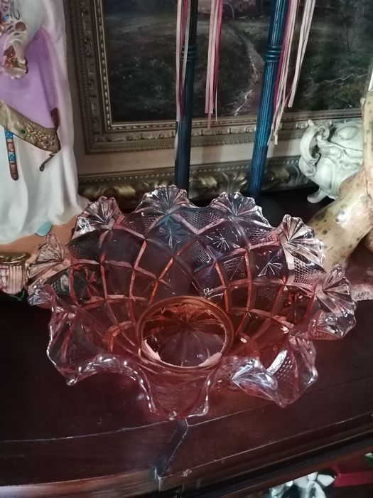 Centro mesa vidro biselado Vintage