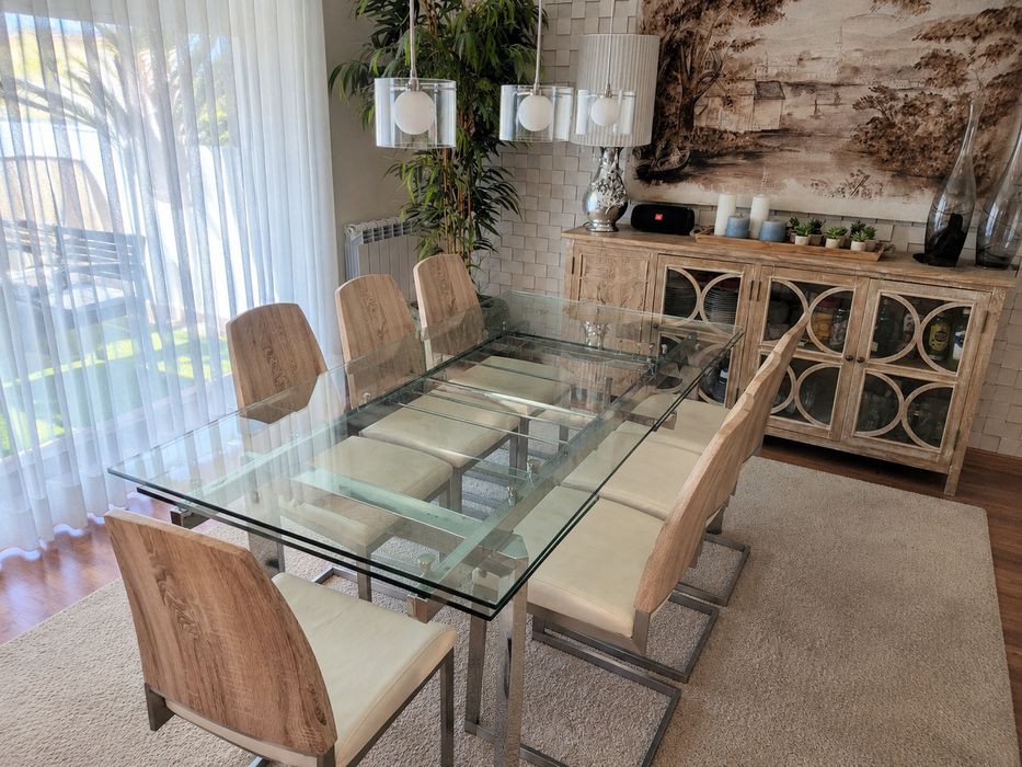 Mesa de Jantar Extensível Vidro extensivel| 2,40m