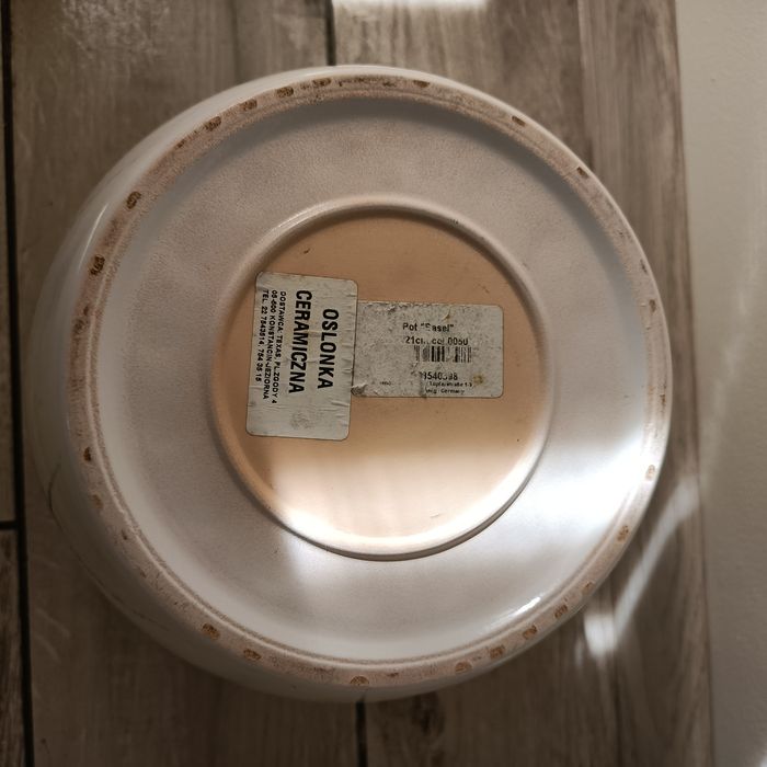 Osłonka ceramiczna na kwiaty biała 21 cmSK Keramik