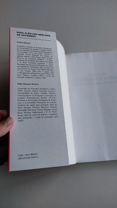 Livro "Para além das neblinas de novembro"
