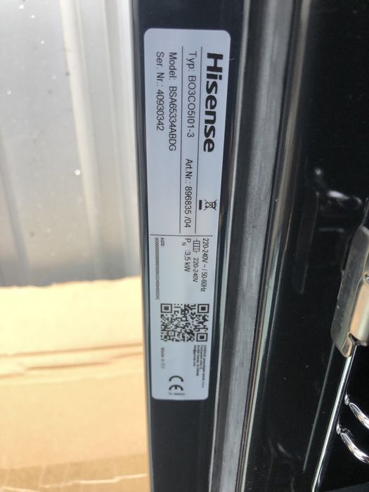 Духова шафа Hisense BSA65334ABDG