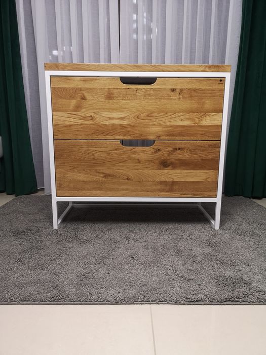 Szafka pod umywalkę loft stal dąb drewno loftowy