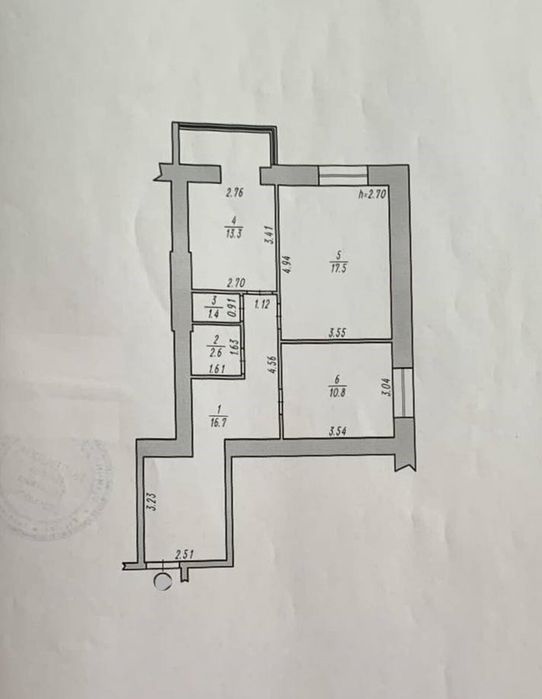 Простора 2к в обжитому будинку. Середній поверх, мінімальне оф.41848