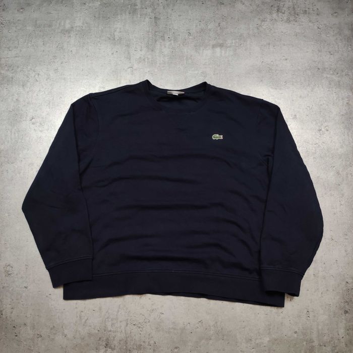 MĘSKA Bluza PREMIUM Granatowa Bawełna Elegancka Haft Logo Lacoste