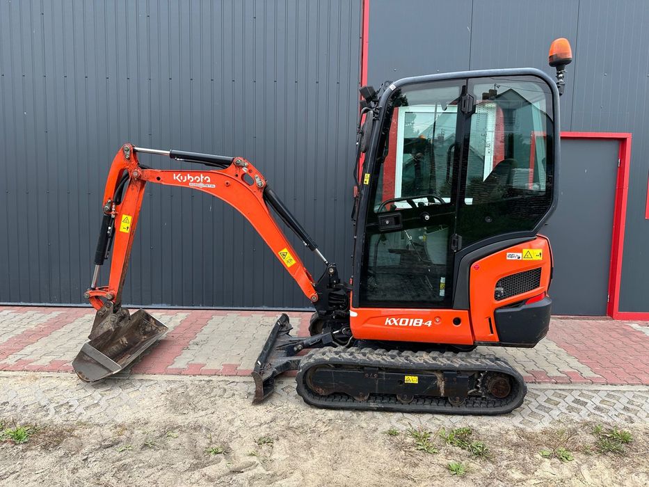 Kubota KX018-4 Minikoparka Salon Polska 2022 rok  Serwisowana komplet 3 Łyżek szybkozłącze linia młota/wiertnicy Faktura