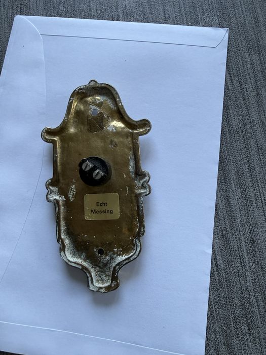 Przycisk dzwonka mosiądz.