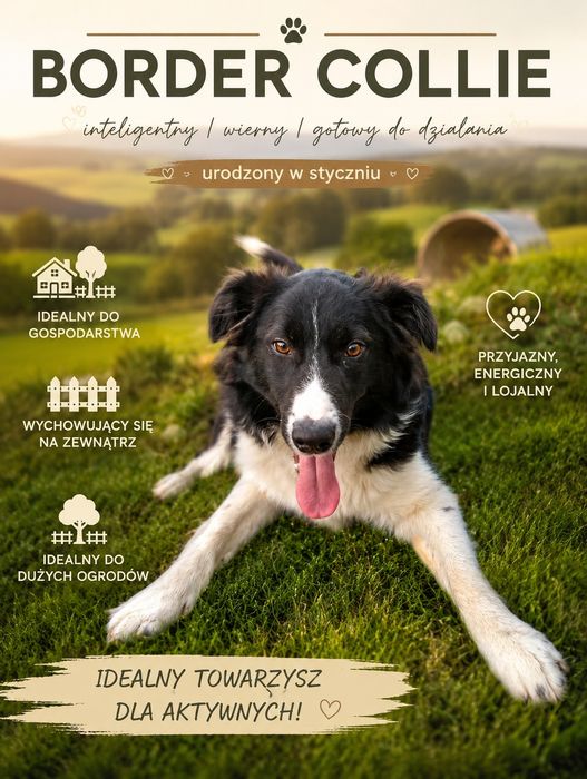 Okazja Border collie z rodowodem