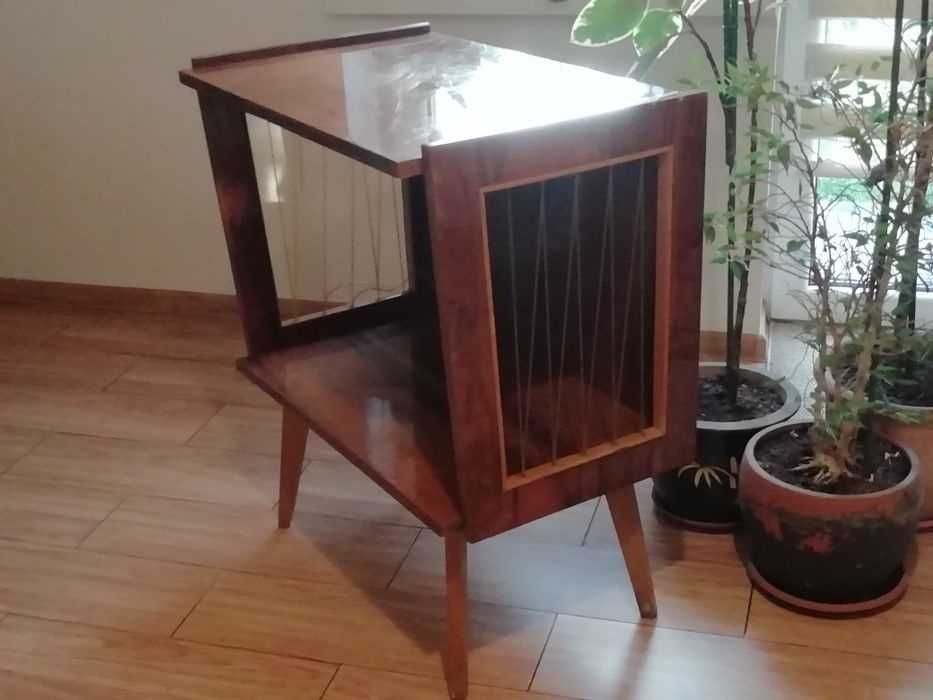 Stolik retro PRL 1972 radiowo telewizyjny do renowacji