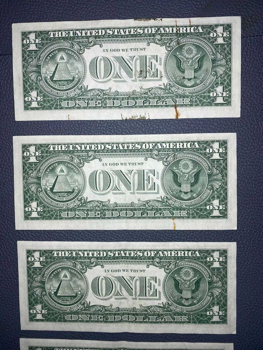 Notas de Dólar Americano [Numeração Seguida] 1981 (6 NOTAS)