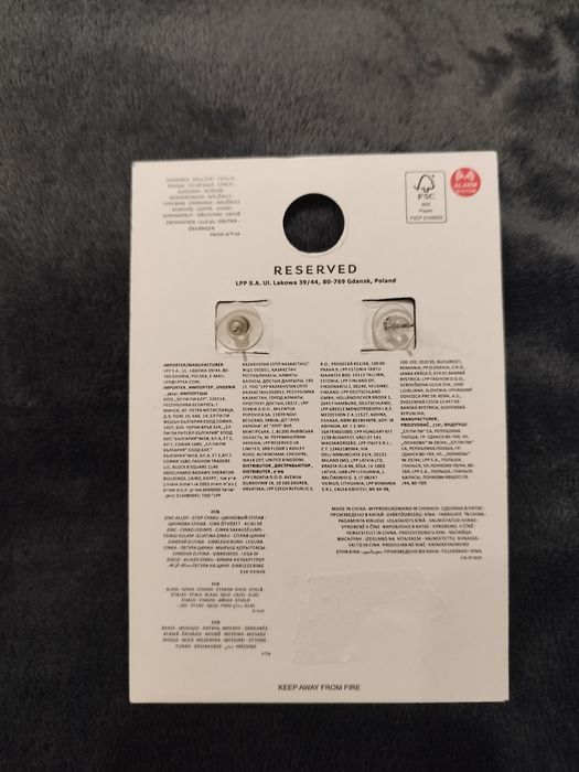 Nowe kolczyki, koła Reserved