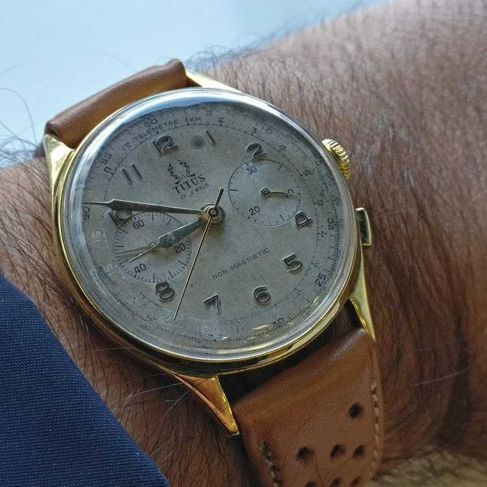 Relógio Titus vintage Cronograph - Landeron 48