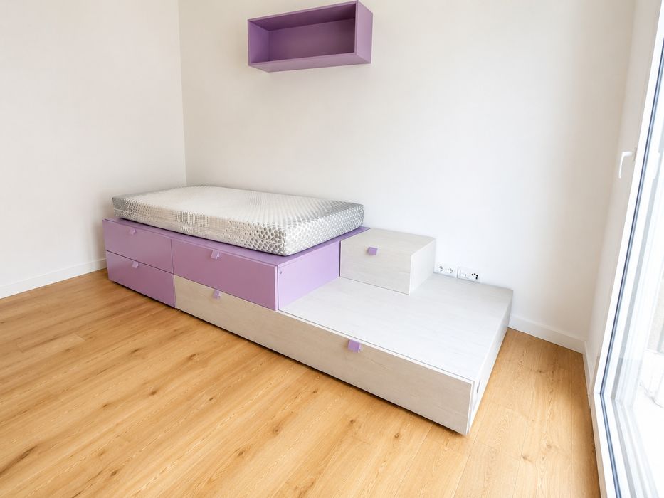 Cama Dupla com Gavetas incluí os colchões como novos