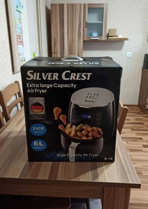 Безмасляна фритюрниця цифрова 6 літрів аерогриль