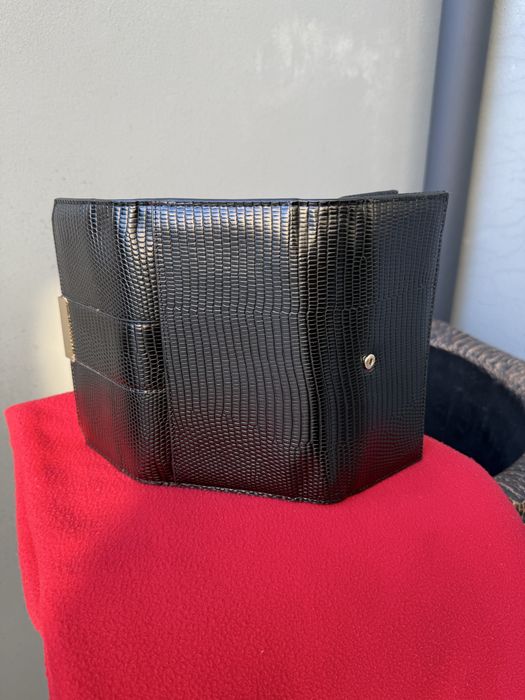 Porta-moedas preto em pele da marca: Parfois