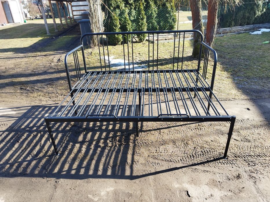 Łóżko rozsuwane Ikea Fyresdal 200 x 160 działka Camper 2x materace sprężynowe