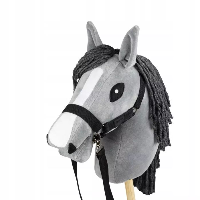 Hobby Horse Skippi - koń na kiju - Szary A4 - ręcznie robiony w Polsce. Skippi